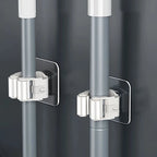 Lot de 4 Supports Muraux Auto-Adhésifs pour Serpillière et Balai