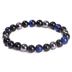 Bracelet Triple Protection - Œil de Tigre, Hématite et Obsidienne Noire