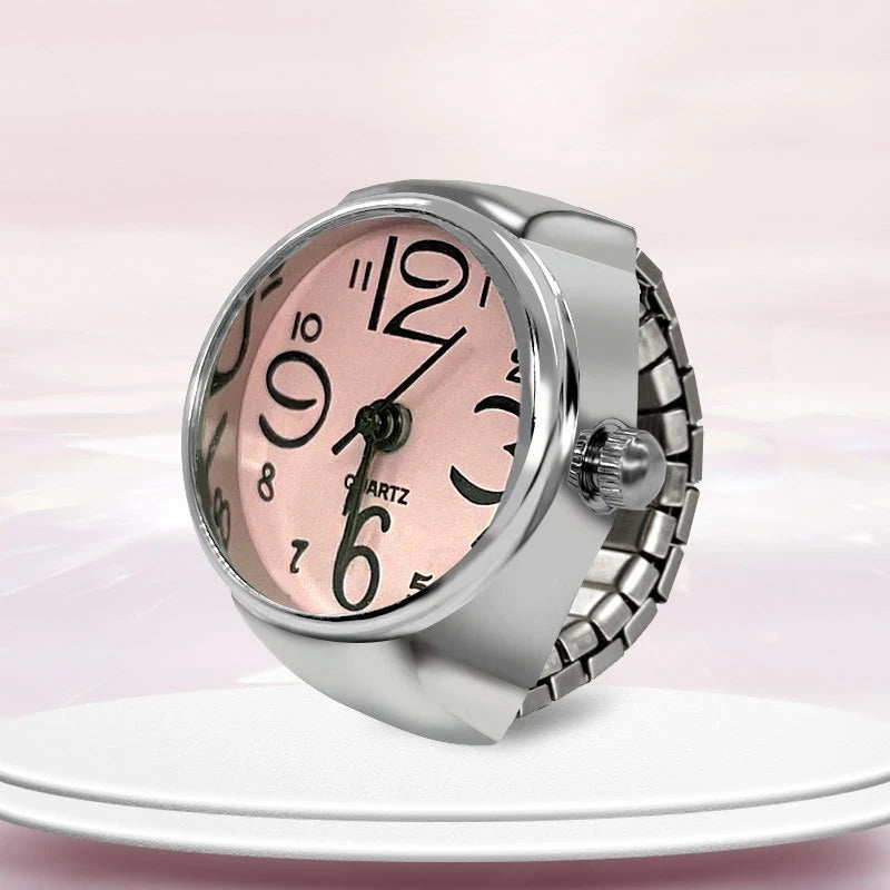 Montre Bague Originale Unisexe – Montre à Cadran Multicouleur & Rond en Alliage