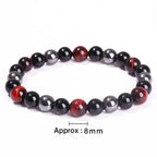 Bracelet Triple Protection - Œil de Tigre, Hématite et Obsidienne Noire