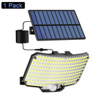Lampes solaires d'extérieur avec détecteur de mouvement, projecteurs à distance, sécurité étanche IP65, 3 modes, 234LED