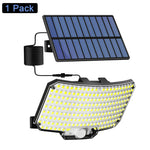 Lampes solaires d'extérieur avec détecteur de mouvement, projecteurs à distance, sécurité étanche IP65, 3 modes, 234LED