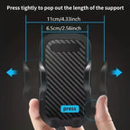 Support Téléphone Voiture à Bras Rétractable — Fixation Stable avec Ventouse Renforcée