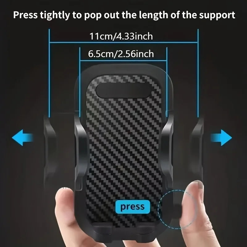 Support Téléphone Voiture à Bras Rétractable — Fixation Stable avec Ventouse Renforcée