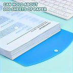 Lot de 5 Pochettes Classeurs pour Rangement Documents A4 à 11 Trous – Fermeture à Bouton-Pression & Couleurs Assorties