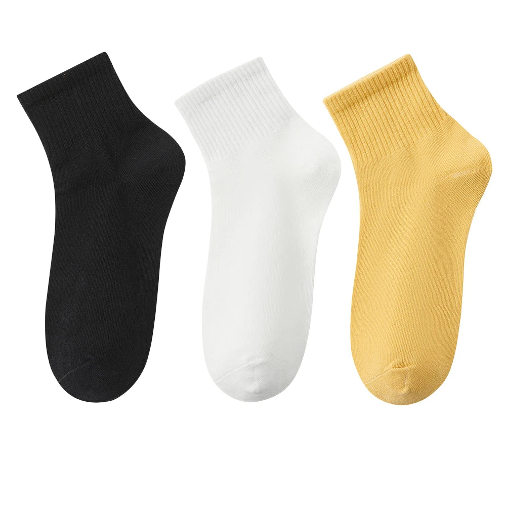 Lot de 3 paires de Chaussettes Courtes Confort & Douceur – 100% Coton