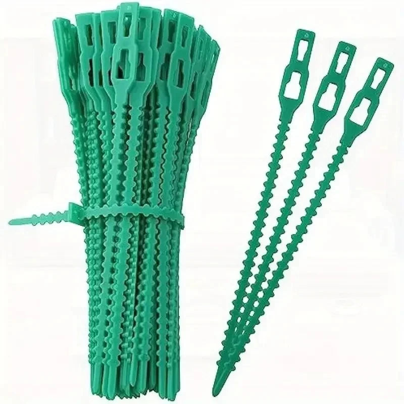 Lot de 100 Attaches de Jardin Réutilisables – Liens de Fixation Réglables pour Plantes, Vignes et Arbustes