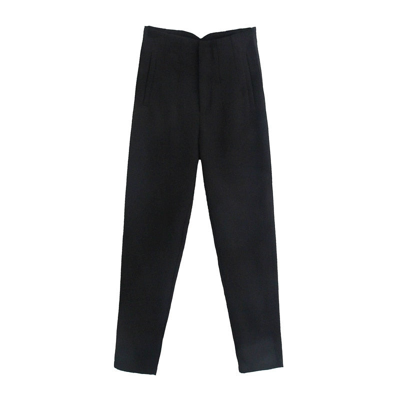 Pantalon taille haute pour femme