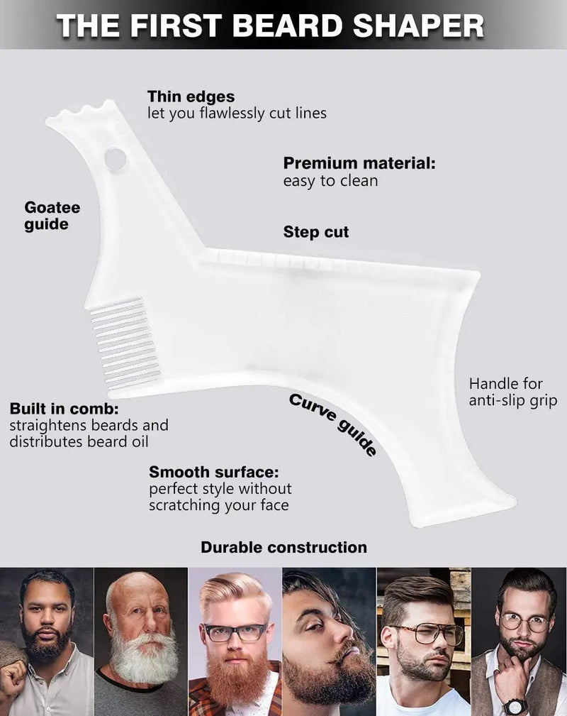 Peigne à barbe pour hommes - Lot de 2