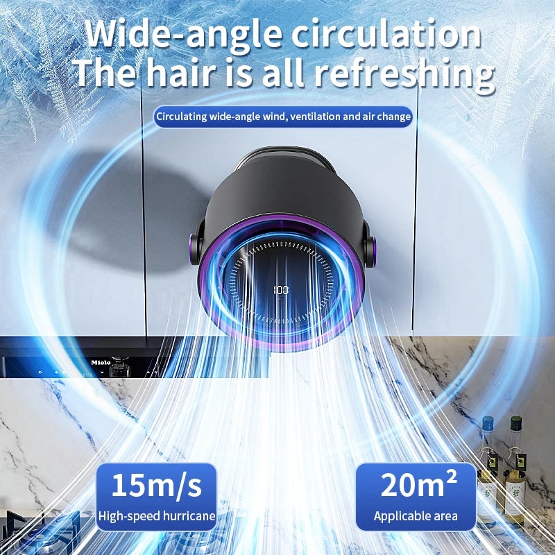 Ventilateur portable sans fil avec clips — silencieux