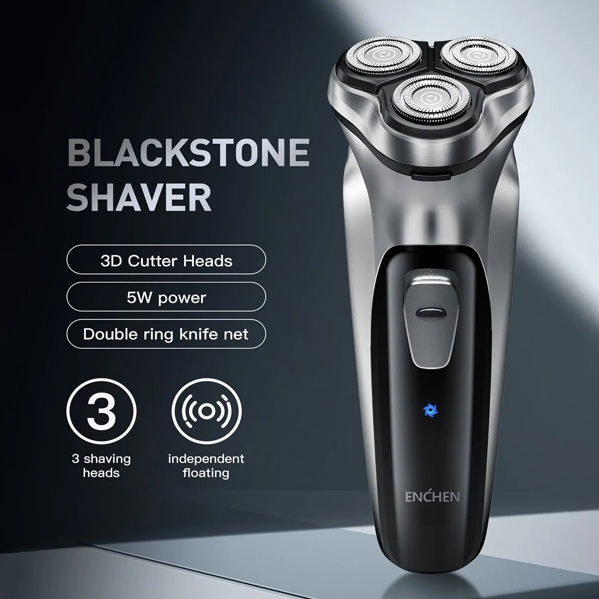 Blackstone 3D Rasoir Électrique Rotatif pour Hommes