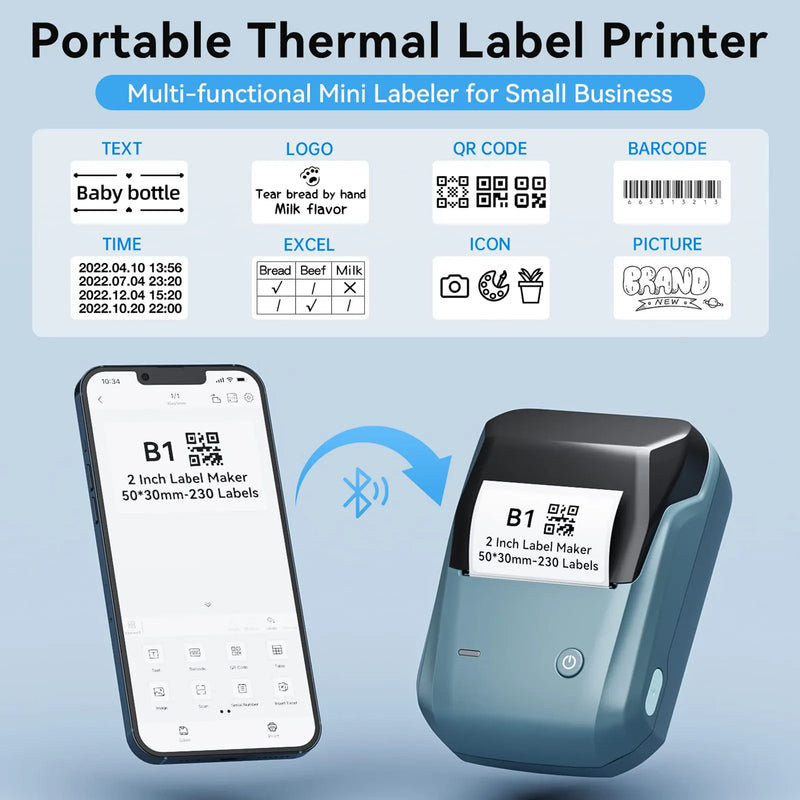 Niimbot - Mini imprimante d'étiquettes portable