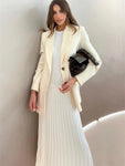 Robe Longue Décontractée en Tricot côtelée
