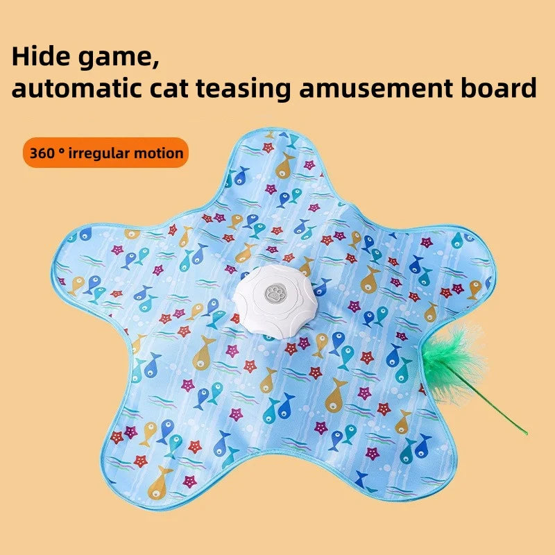 Tapis de Chasse Interactif pour Chat – Jouet Rotatif Automatique avec Capteur de Mouvement