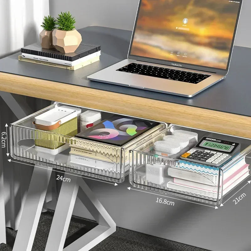 Tiroir de Bureau Suspendu Auto-Adhésif - Grande Capacité