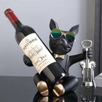 Sculpture de chien - Porte-vin moderne + Tire bouchon offert