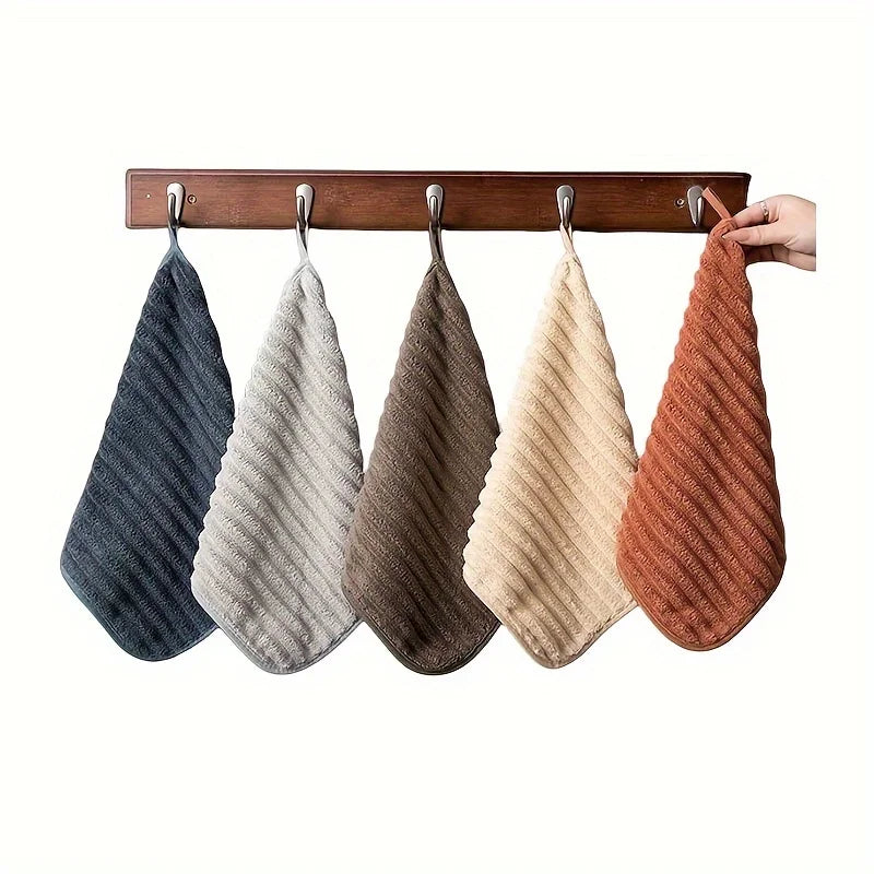 Ensemble de 5 Serviettes à Main Douces & Luxueuses - Absorbantes & Séchage Rapide