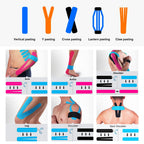 Lot de 8 bandes de maintien musculaire pour sportif
