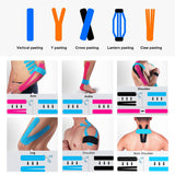 Lot de 8 bandes de maintien musculaire pour sportif