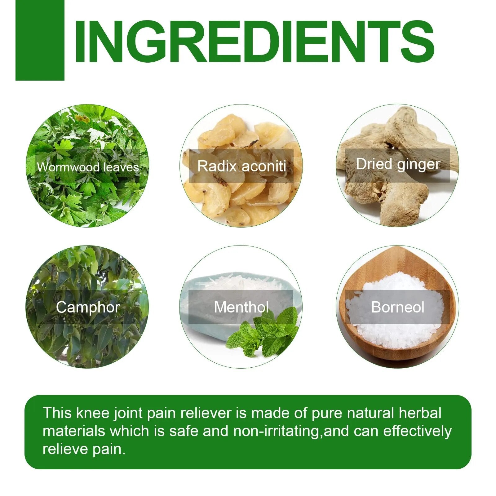 Lot de 20 Patchs genoux anti inflammatoires aux plantes