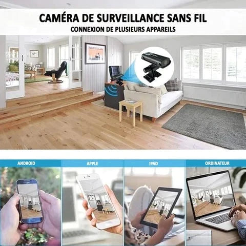 Caméra de sécurité wifi sans fil avec bras pliable