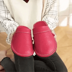Pantoufles mixtes et souples en Cuir PU - Intérieur fourrure douce