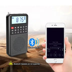 Mini radio FM de poche avec Haut Parleur HD et Lampe Torche intégrées