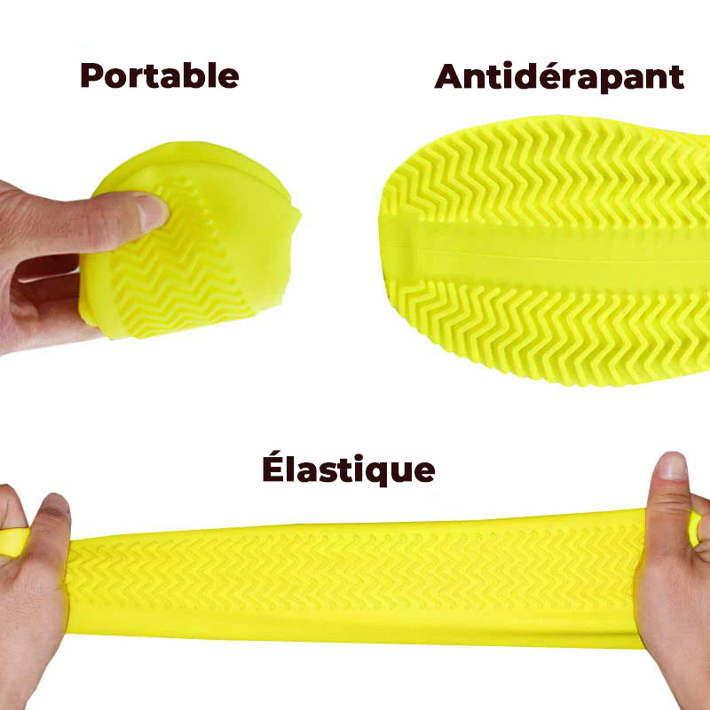 Lot de 2 Sur-chaussures en Silicone Imperméables