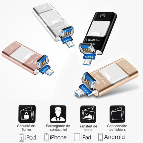 Clé USB 4 en 1 pour smartphone