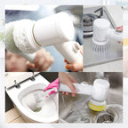 Brosse de nettoyage électrique multitâches - 3 pièces