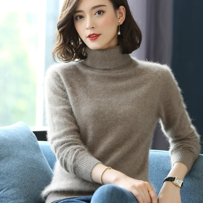 Paula - Pull col roulé en laine
