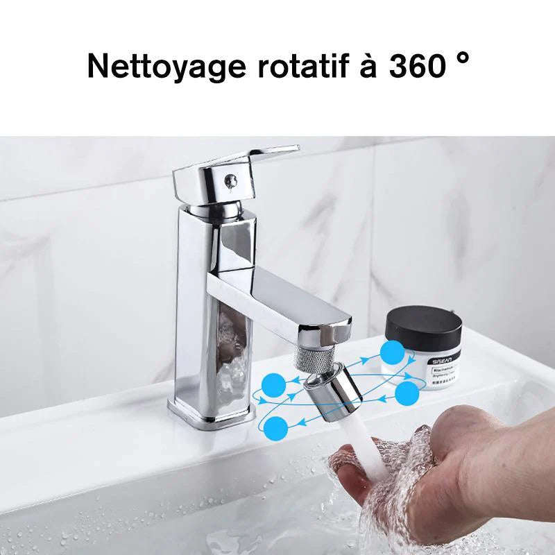 Extension de robinet rotative 360°