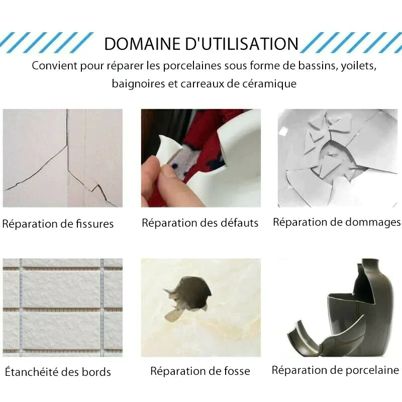 [Lot de 2] Pâte de Réparation de Céramique