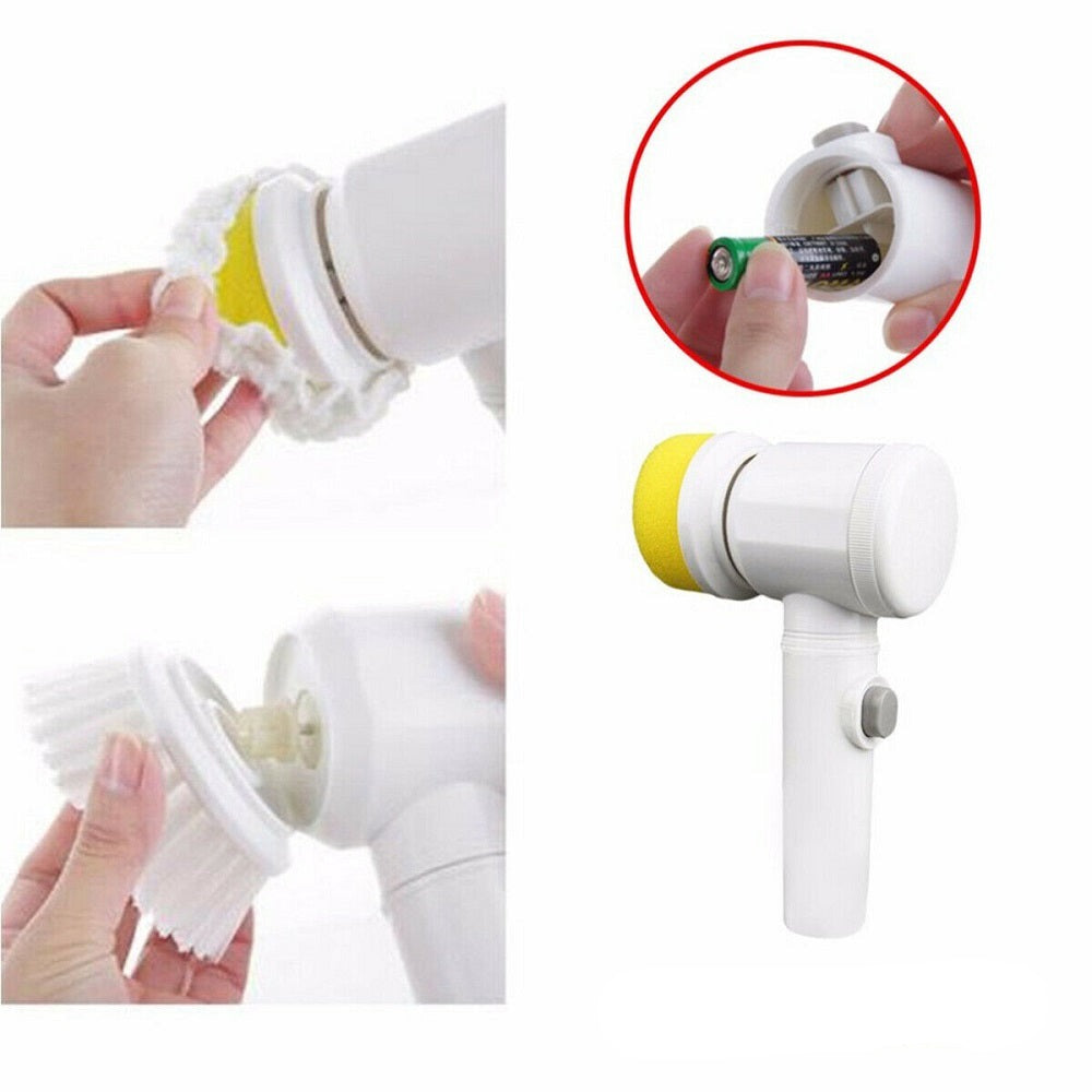 Brosse de nettoyage électrique multitâches - 3 pièces