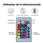 Lot de 2 ampoules RGB avec télécommande