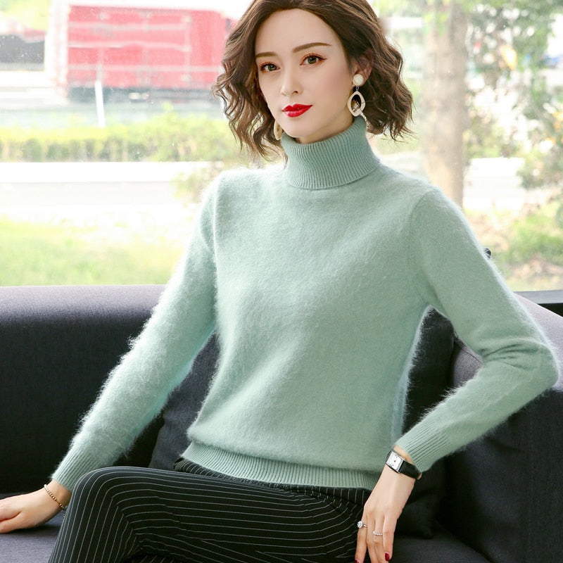 Paula - Pull col roulé en laine
