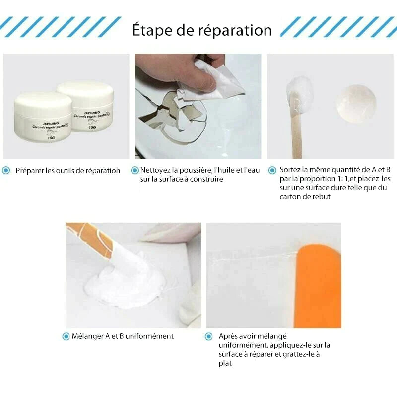 [Lot de 2] Pâte de Réparation de Céramique