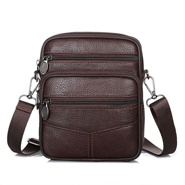 Sacoche en cuir véritable