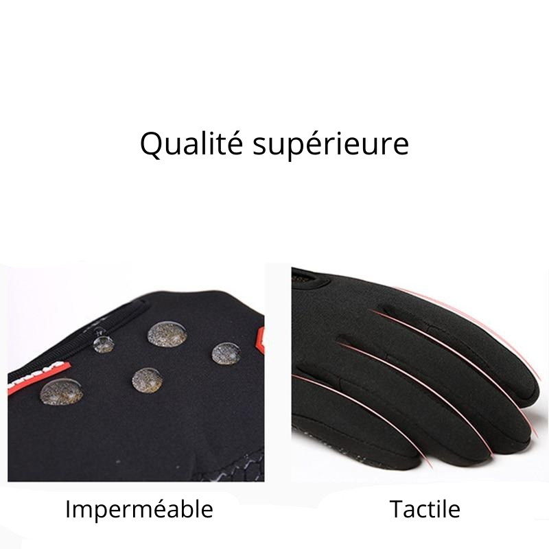 Paire de gants tactiles - antidérapante et imperméable