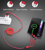 Câble USB rétractable 3 en 1 - [1 acheté = 1 OFFERT]