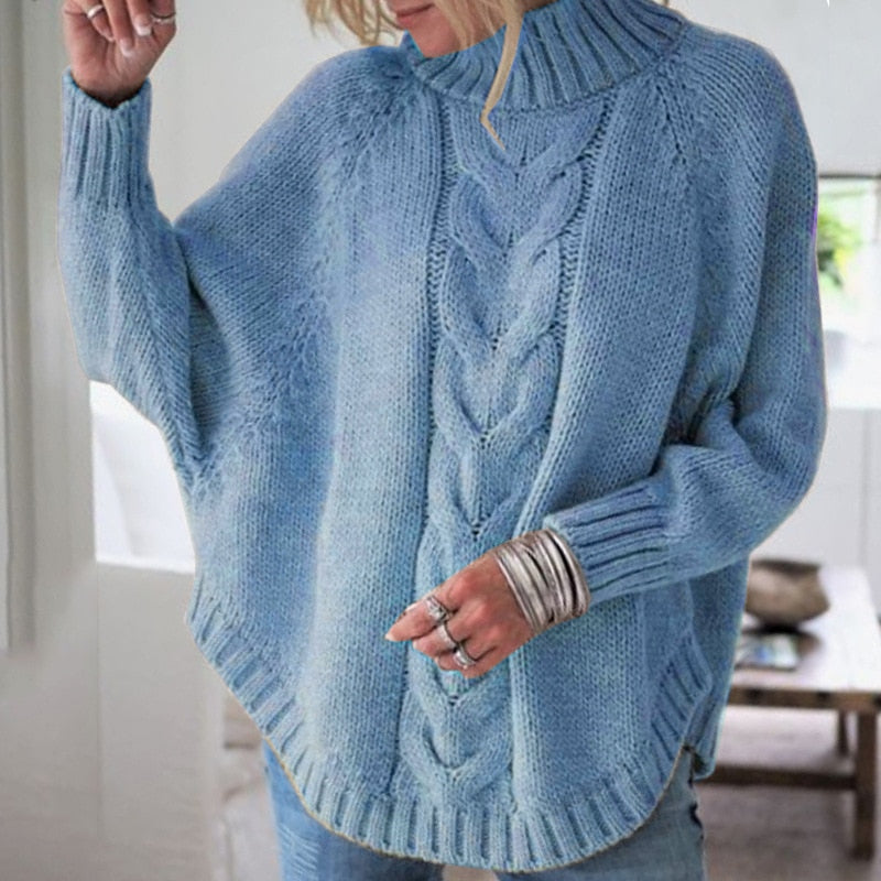 Pull en maille torsadé oversize pour femme
