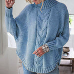 Pull en maille torsadé oversize pour femme