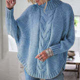 Pull en maille torsadé oversize pour femme