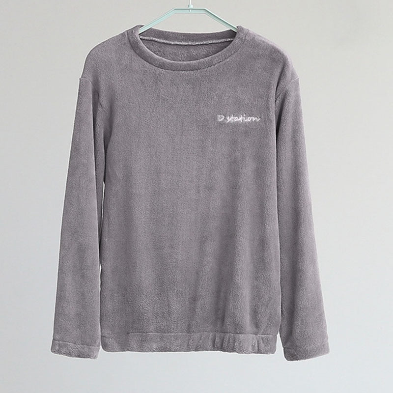 Ensemble pyjama femme chaud et confortable en flanelle