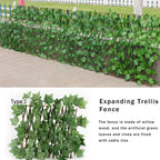 Clôture de jardin extensible en plantes artificielles
