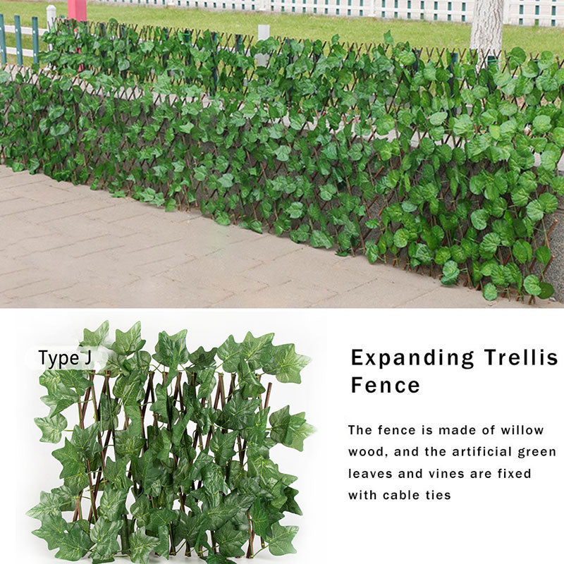 Clôture de jardin extensible en plantes artificielles