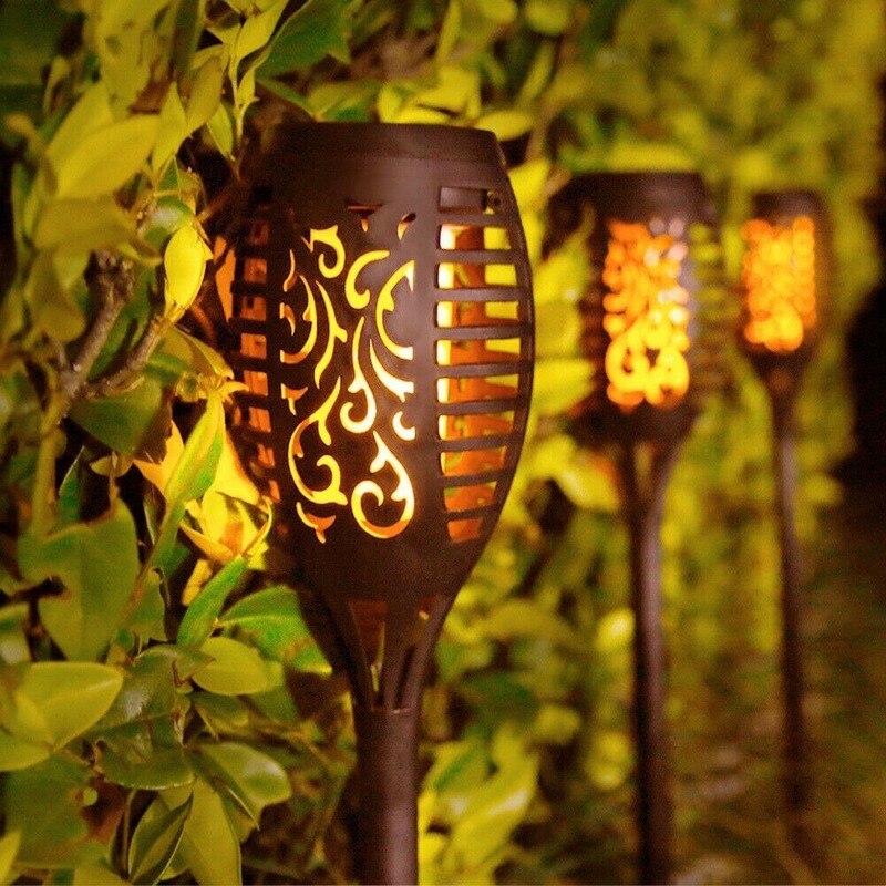 Torche de jardin solaire