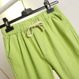 Pantalon léger et confortable en coton et lin - Femme