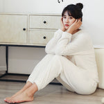 Ensemble pyjama femme chaud et confortable en flanelle