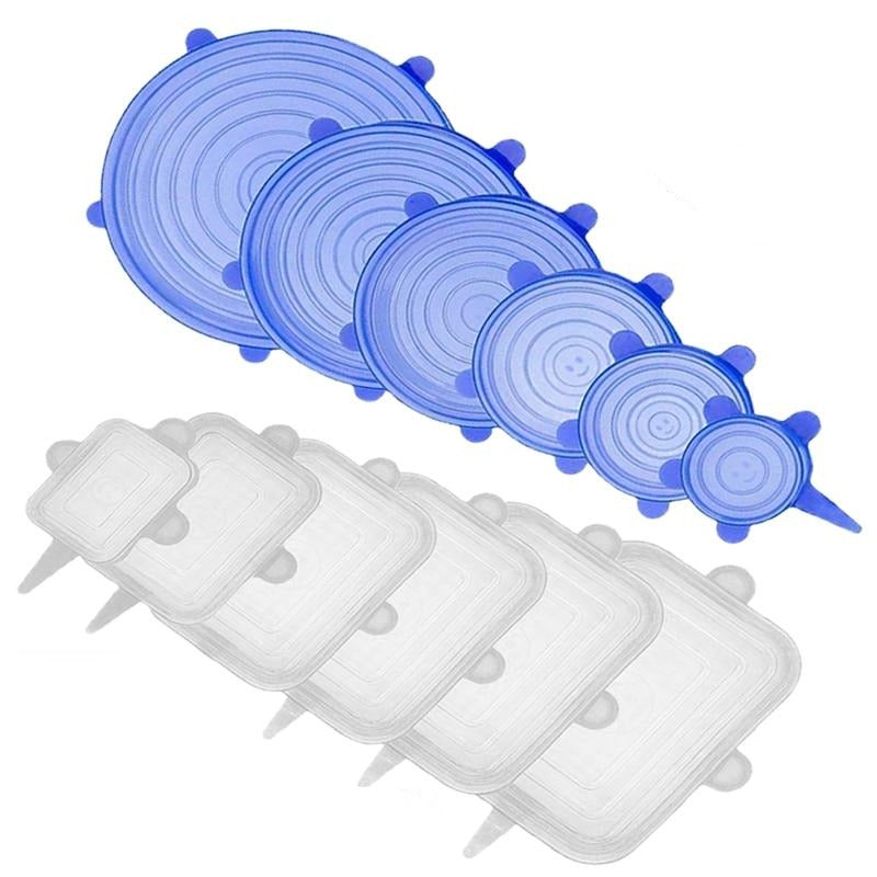 12x Couvercle en silicone extensible